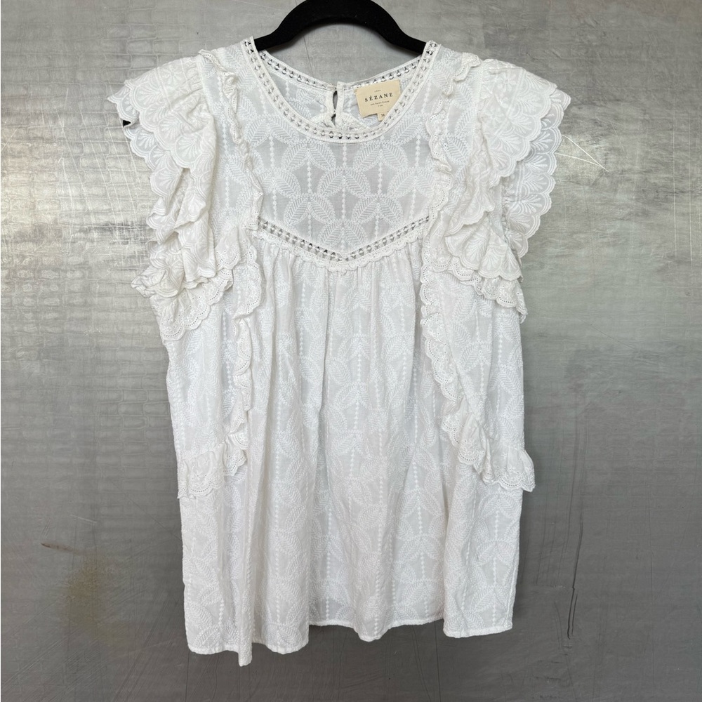 Sezane Ruffle Top